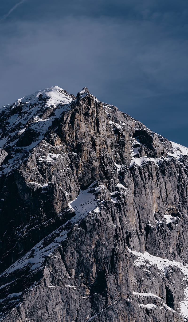 mountain, peak, snow, landscape, HD phone wallpaper