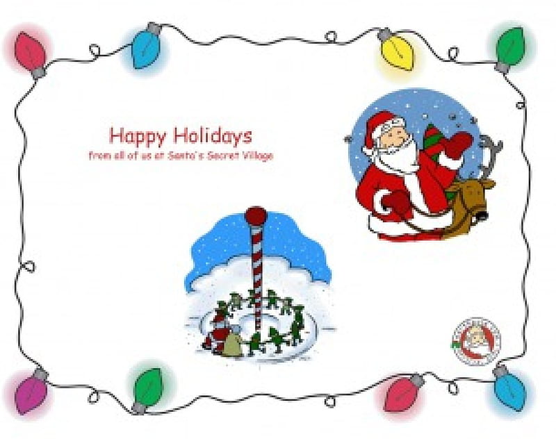 Santas Lights From The North Pole, north, santa, s, the, pole, from, lights, HD wallpaper