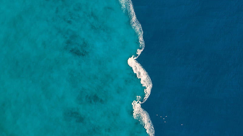 Aerial Blue Ocean, ocean, nature, HD wallpaper