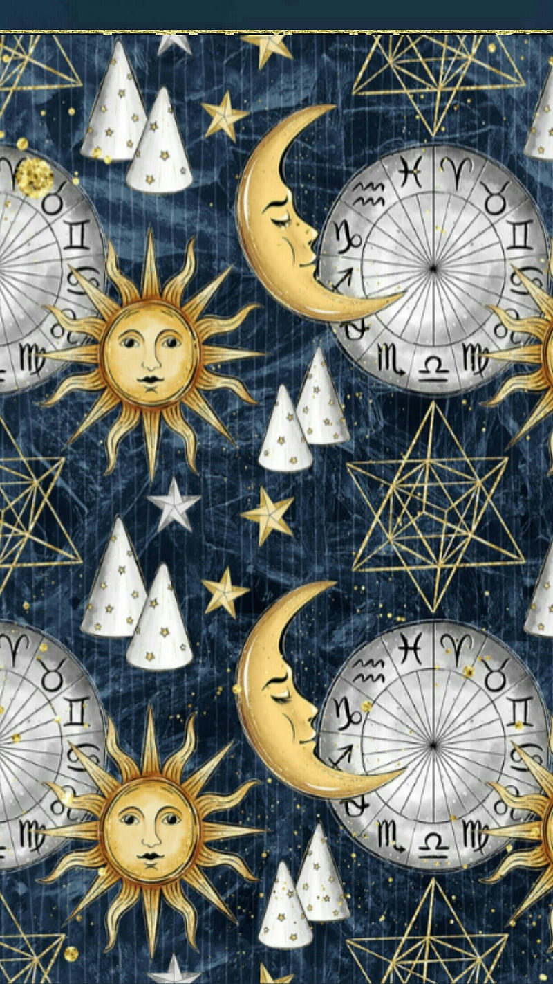 Bohemian Celestial Moon Wallpaper