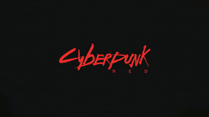 Red Cyberpunk Logo, HD wallpaper