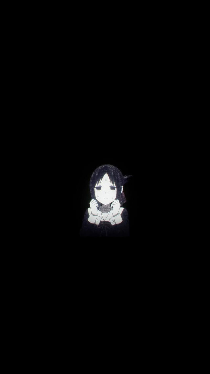 Kaguya Sama, aesthetic anime, anime, black, black and white, chika fujiwara, dark, girl, kaguya shinomiya, love is war, miyuki shirogane, HD phone wallpaper
