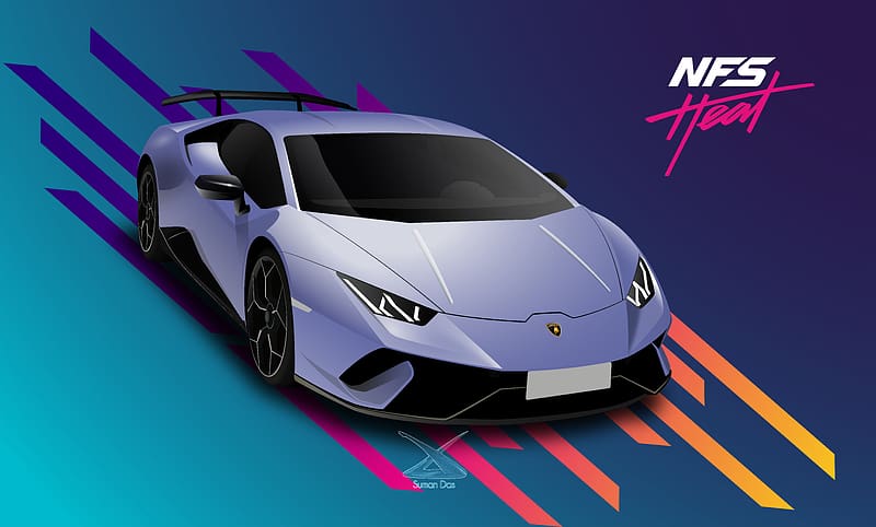 Need For Speed, Lamborghini Huracan Performante, Video Game, Need For Speed Heat, HD wallpaper