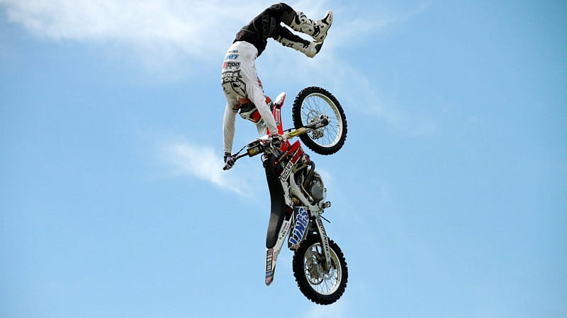 Motocross Aerial Acrobatics, madness, wow, motocross, acrobatics, HD wallpaper