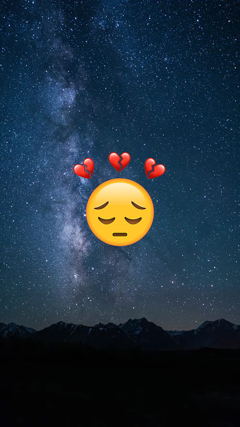 Broken Whatsapp DP, broken, dead, emoji, sad, sadfeelings ...