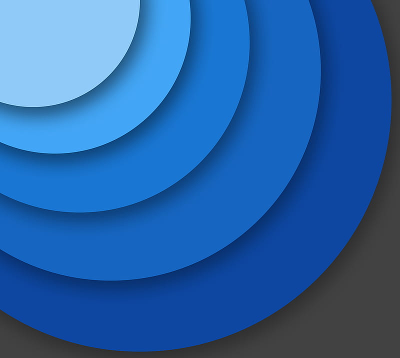 Blue Material Circle, circles, dark, ellipse, flat, round, HD wallpaper