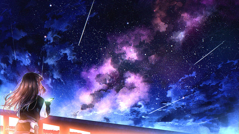 3000x2352 anime landscape stars wallpaper - Coolwallpapers.me!