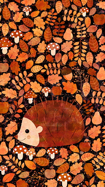 Brown Autumn Leaves, November, October, Pravokrug, September, autumnal,  background, HD phone wallpaper | Peakpx