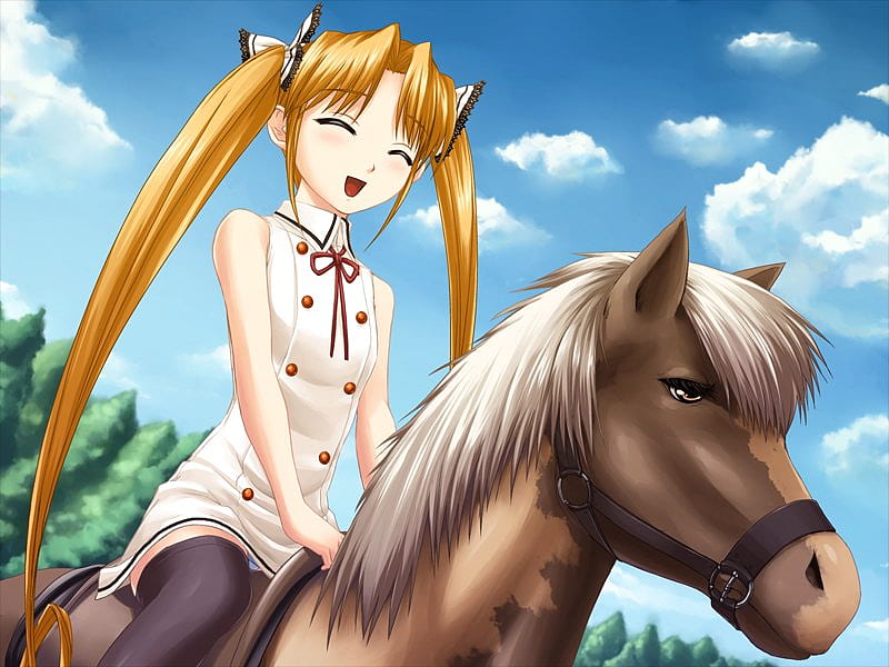 Miyu Kuonji, kuroshitsuji, they are my noble masters, anime girl, horse, HD wallpaper