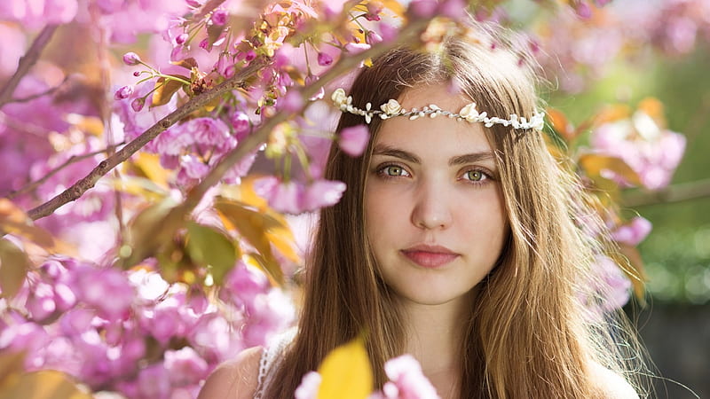 Spring Garden Summer Flowers Beauty Girl Hd Wallpaper Peakpx 0375