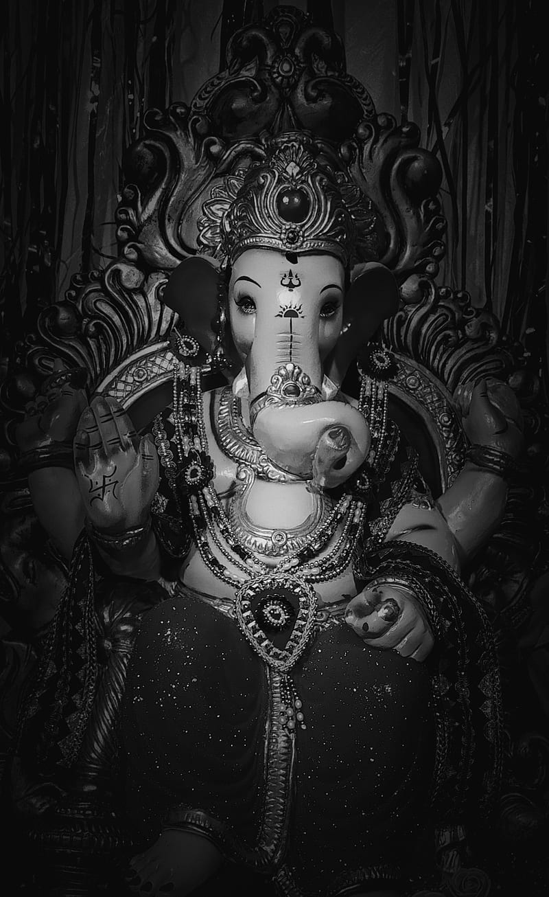 Lord Ganesha bhagwa, jai shree ganesha, deva, vinayak, ganesha, hindu ganesh  ji HD phone wallpaper