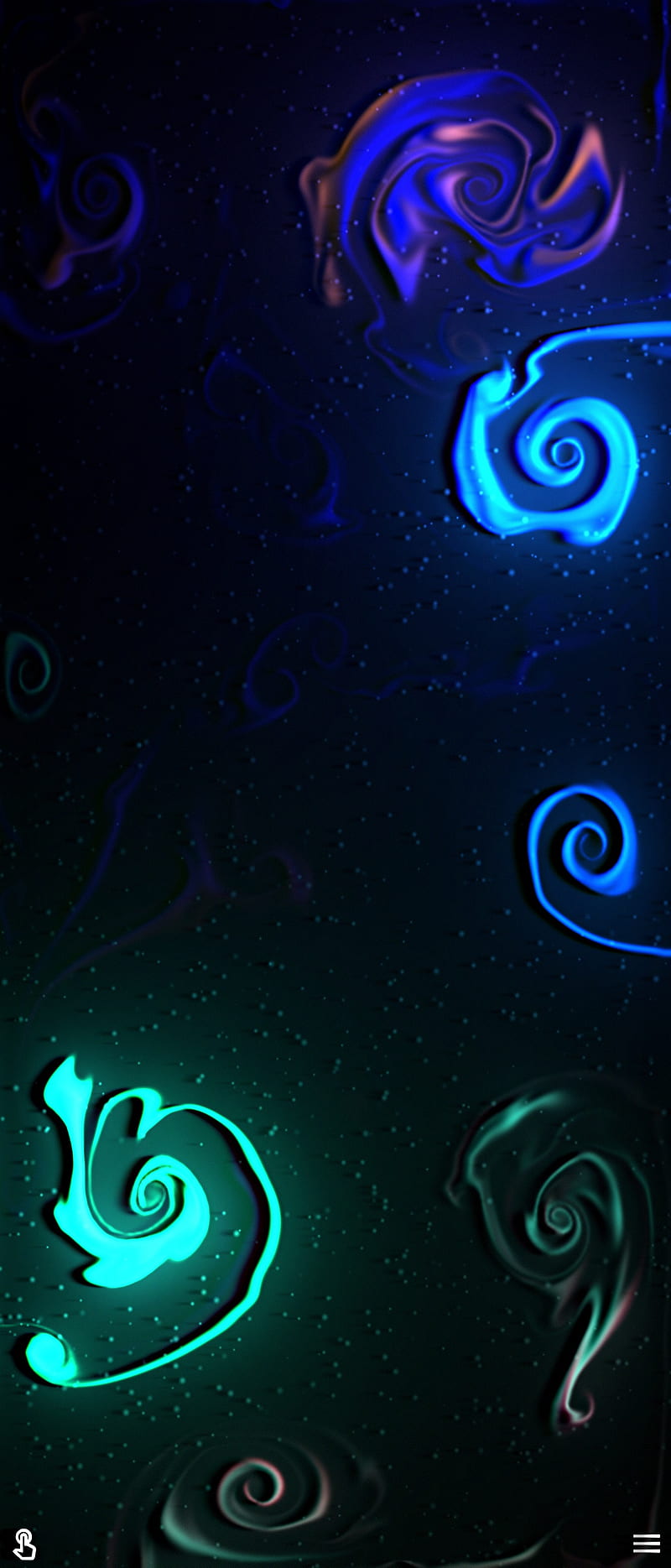 Swirls, 3d, abstract, blue, blur, cool, glowing, green, neon, HD phone wallpaper