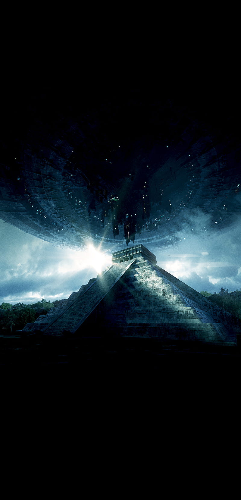 pyramid, end, galaxy, mountain, ultra, world, HD phone wallpaper