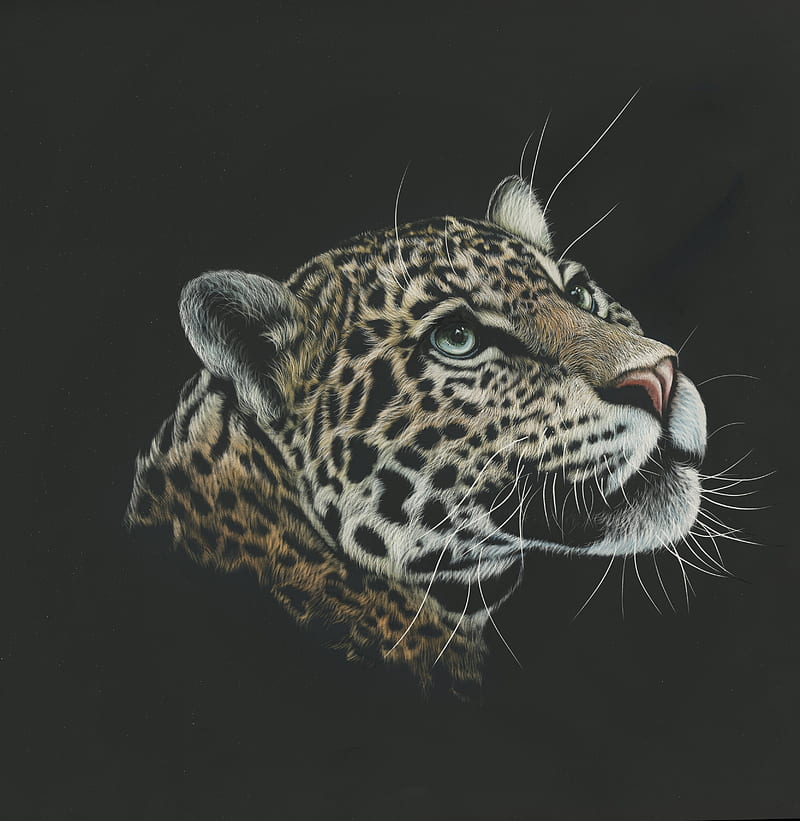 Leopard Painting , leopard, animals, painting, artist, artwork, digital-art, predator, HD phone wallpaper