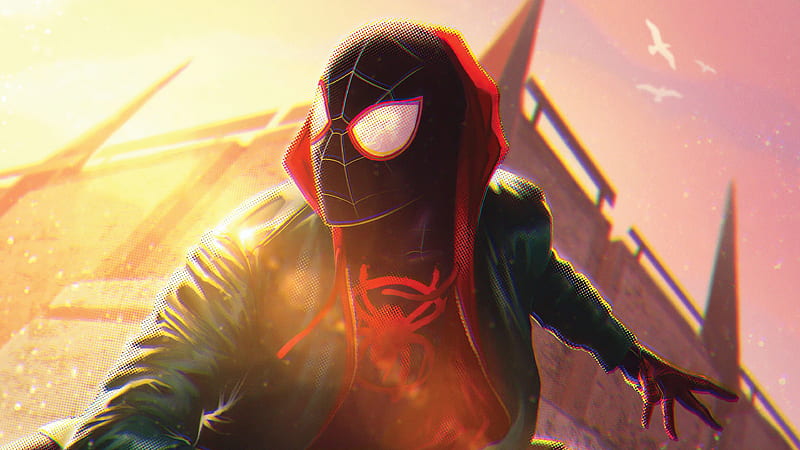 Miles Morales Spider Man Verse, spiderman, superheroes, artwork, artist, HD wallpaper