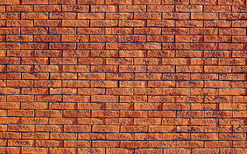 brown bricks background close-up, brown bricks, brown brickwall, bricks textures, brick wall, bricks, wall, bricks background, brown stone background, identical bricks, HD wallpaper
