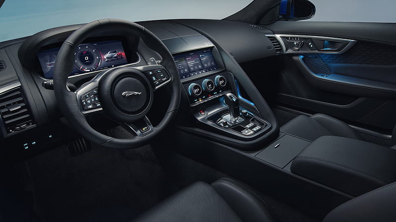 Jaguar F-Type R Coupe 2020 Interior 3, HD wallpaper