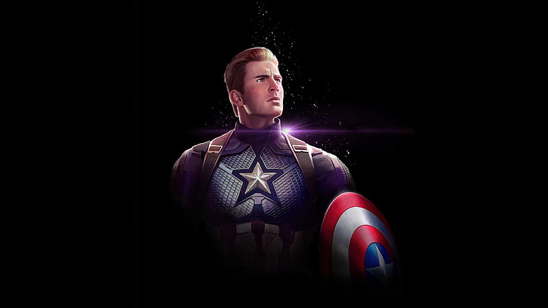 Captain America Dark , captain-america, superheroes, artist, artwork, digital-art, dark, black, artstation, HD wallpaper