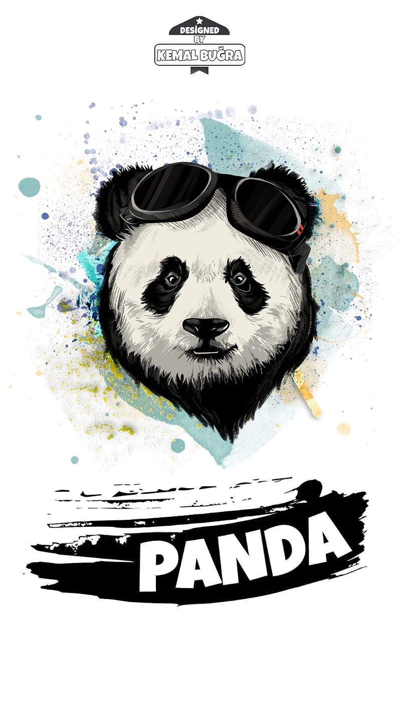 Panda, animal, desenho, HD phone wallpaper