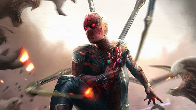 Spiderman Instant Kill, spiderman, superheroes, digital-art, artwork, behance, HD wallpaper