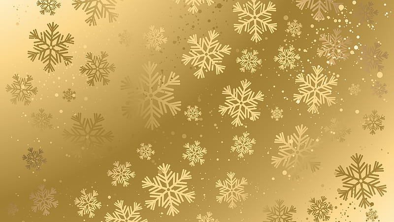 Golden Artistic Snowflake Snowflake, HD wallpaper