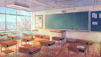 Anime Student Classroom Window 4K Wallpaper iPhone HD Phone #6130f
