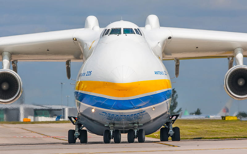 AN-225, close-up, Cossack, biggest plane, cargo plane, Antonov An-225 Mriya, transport aircraft, Ukraine, AN225, Antonov Airlines, Ukrainian aircraft, HD wallpaper
