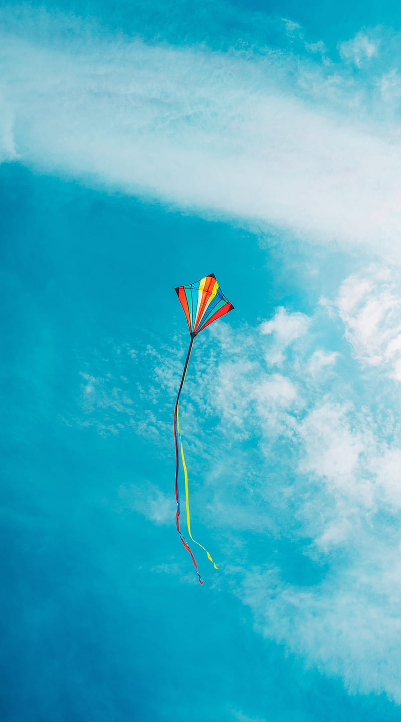 Kite, Tupac2x, blue, clouds, new, sky, sky is limit, HD phone wallpaper