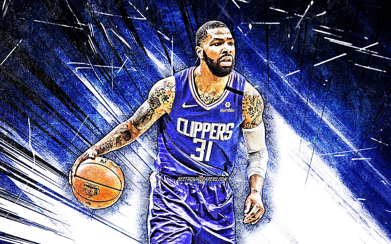Marcus Morris, grunge art, Los Angeles Clippers, NBA, basketball ...