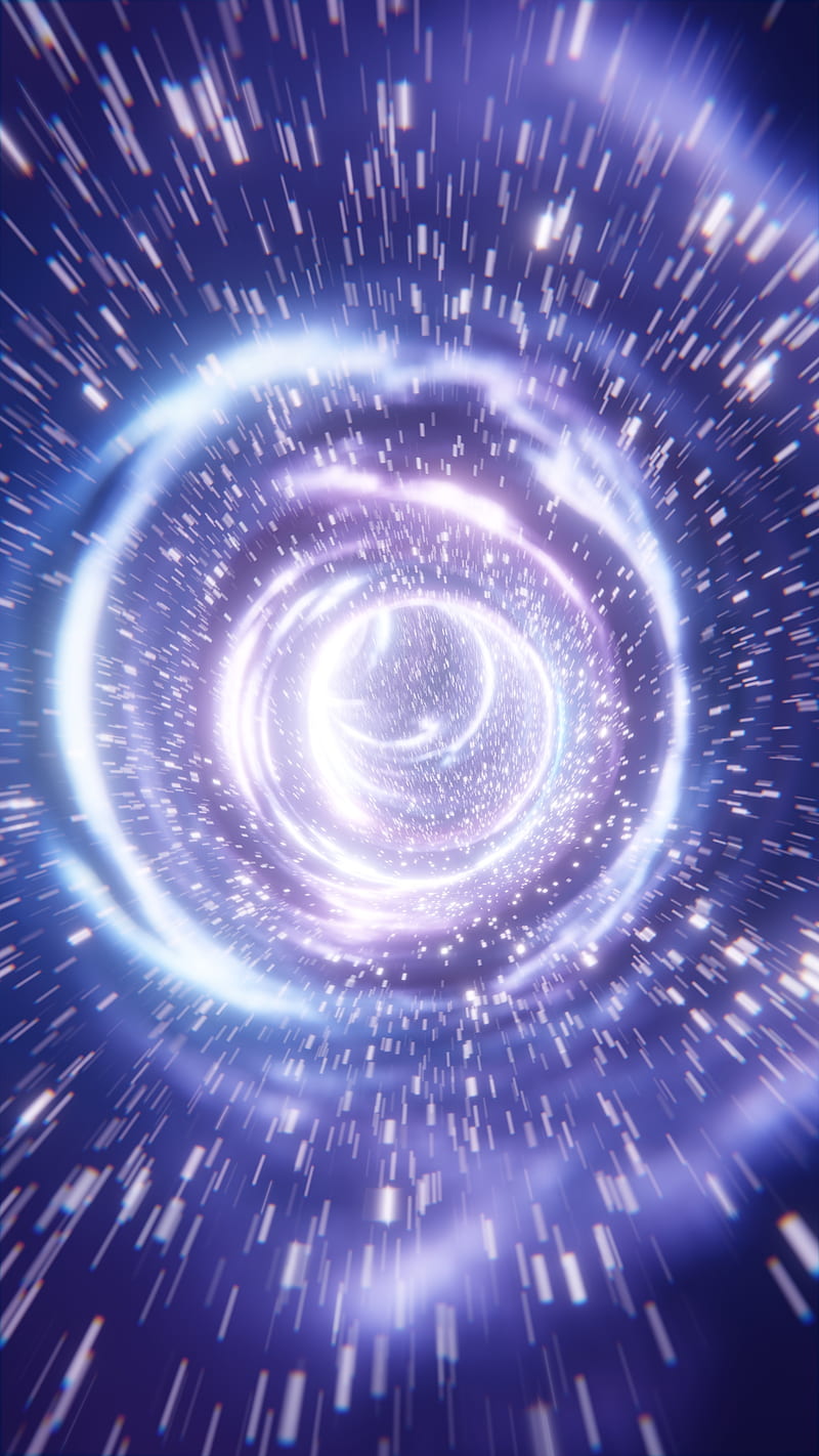 Wormhole, abstract, blue, higgsas, purple, scifi, space, stars, universe, HD phone wallpaper