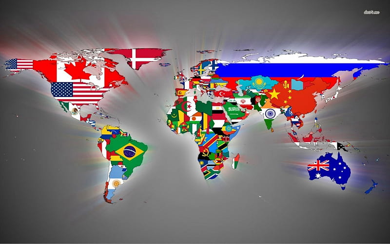 HD world map with flags wallpapers | Peakpx