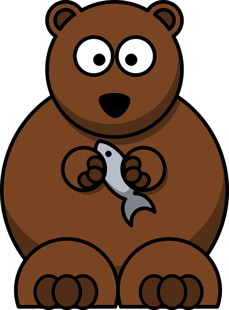 cartoon bear clipart, Brown Bear Cartoon, HD phone wallpaper
