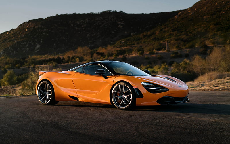 McLaren 720S, 2018, orange sports coupe, orange supercar, tuning 720S, HRE R101 Lightweight, McLaren, HD wallpaper