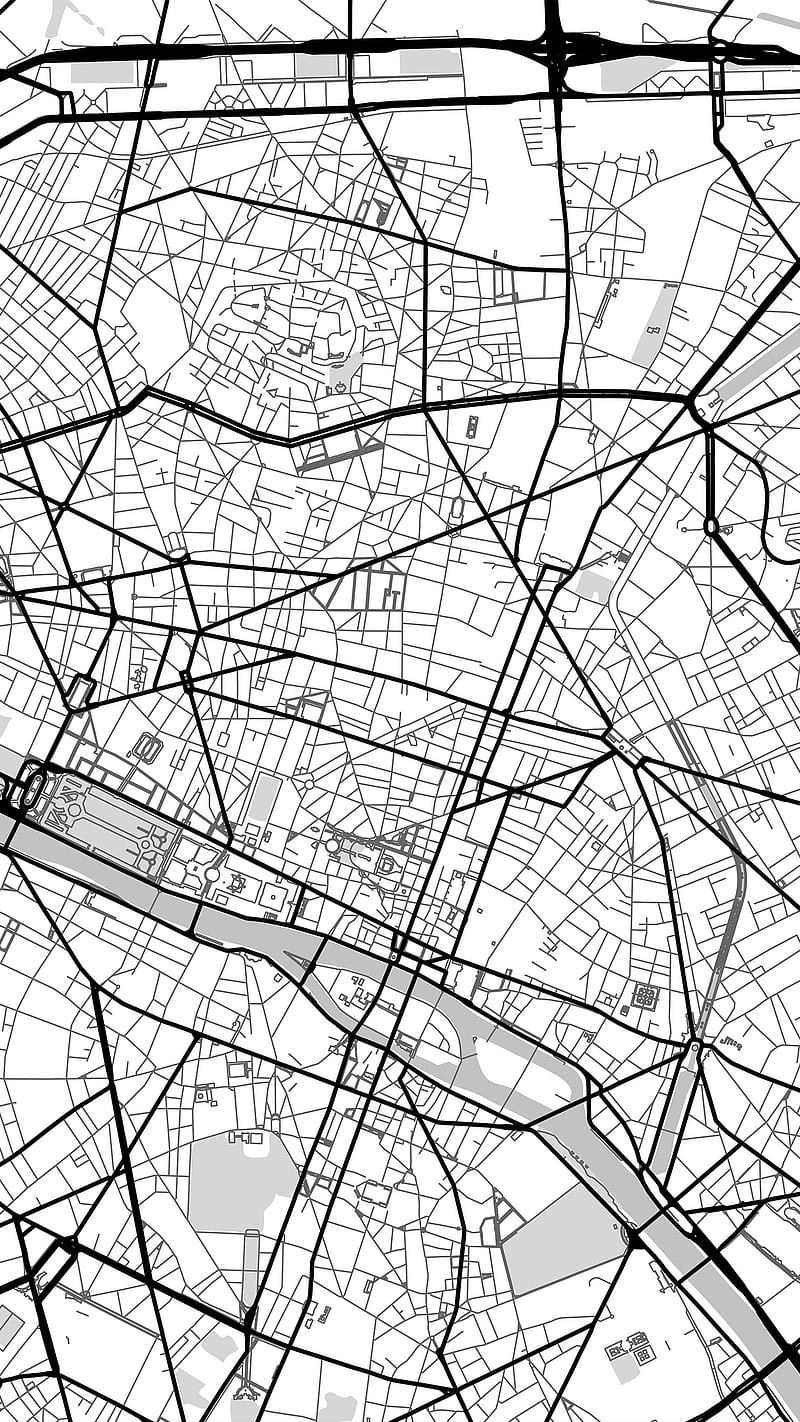 Map of Paris, City, Digital, DimDom, Europe, France, Maps, Streets, Travel, World city, desenho, romantic, trip, HD phone wallpaper