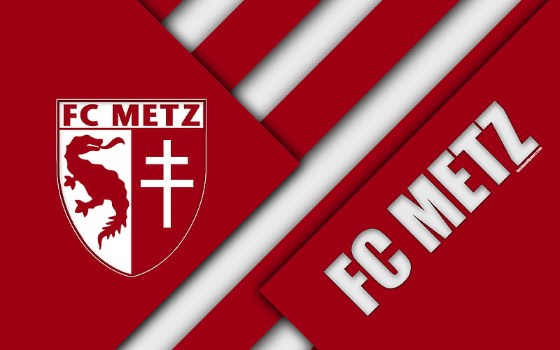 FC Metz material design, logo, French football club, Ligue 1, Metz, France, football, HD wallpaper