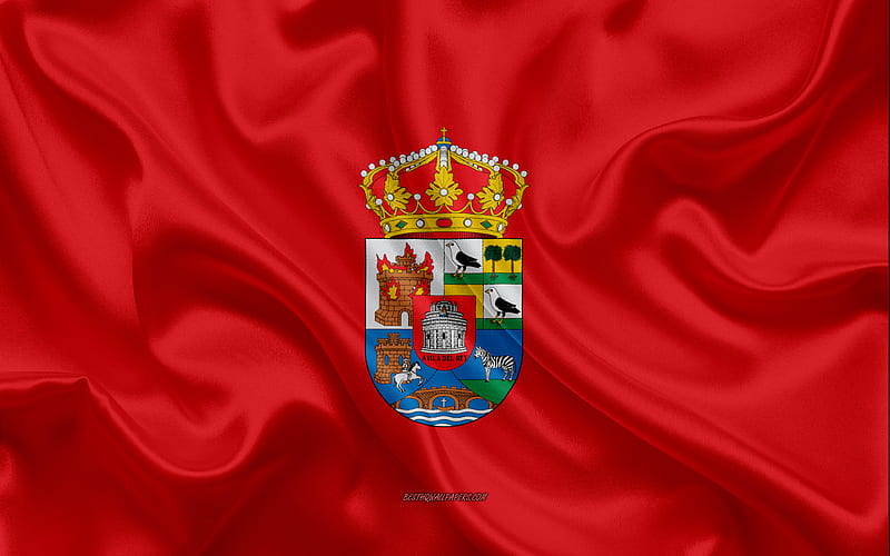 Avila Flag silk texture, silk flag, Spanish province, Avila, Spain, Europe, Flag of Avila, flags of Spanish provinces, HD wallpaper