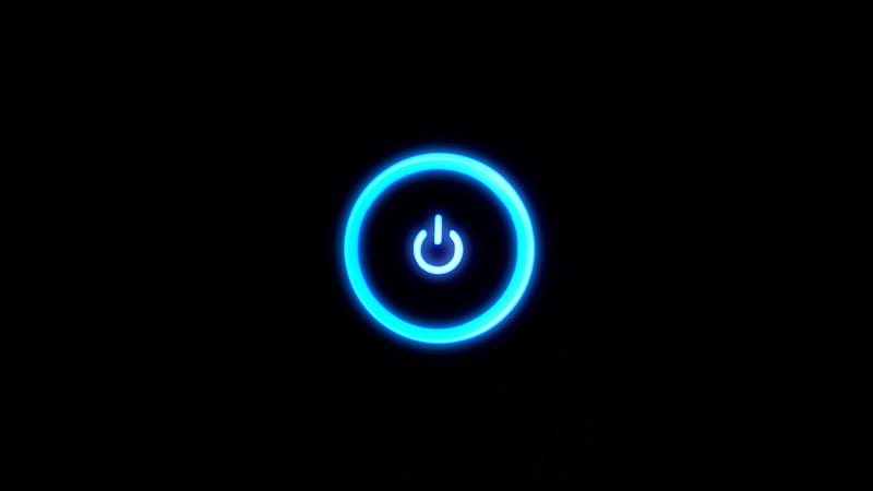 Power Button, power, LED, button, blue, HD wallpaper