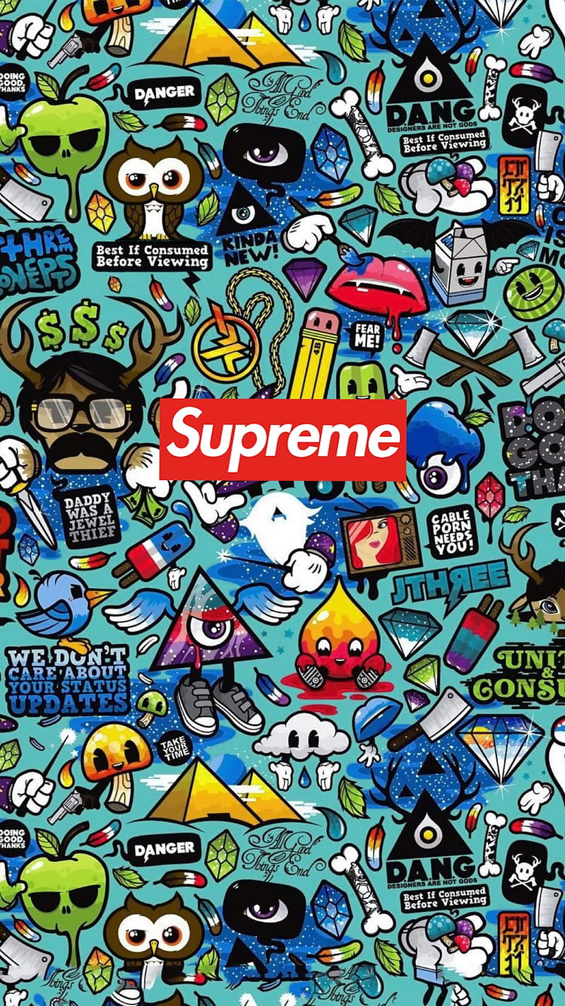 Supreme, crazy, art, HD phone wallpaper