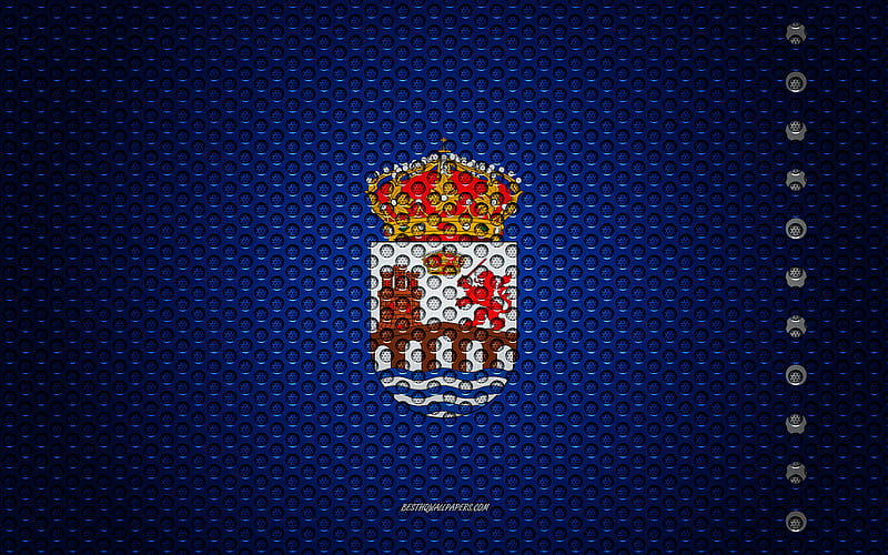 Flag of Ourense creative art, metal mesh texture, Ourense flag, national symbol, provinces of Spain, Ourense, Spain, Europe, HD wallpaper