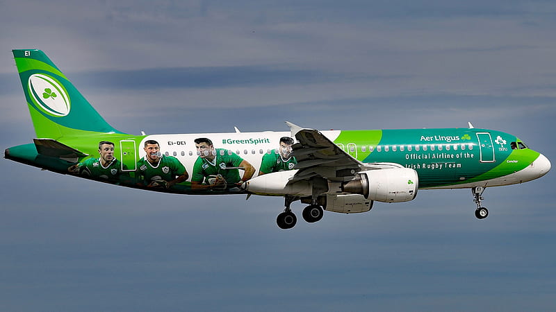 Airbus A320-214 Aer Lingus, Plane, Airlines, Aer Lingus, A320-214, Airbus, HD wallpaper