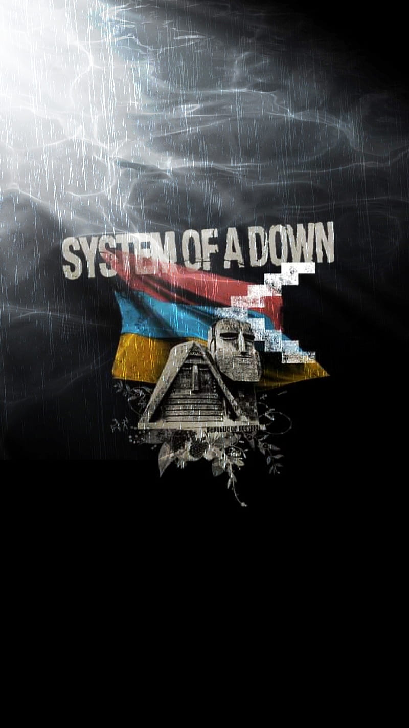 System Of A Down, armenia, armenian flag, artsakh, black, dadig, flag, light, mamig, music band, waves, HD phone wallpaper