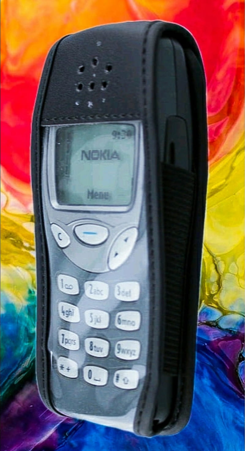 Nokia Nostalgia, colorful, fun, logo, mobile, neon, old school, phone, rainbow, HD phone wallpaper