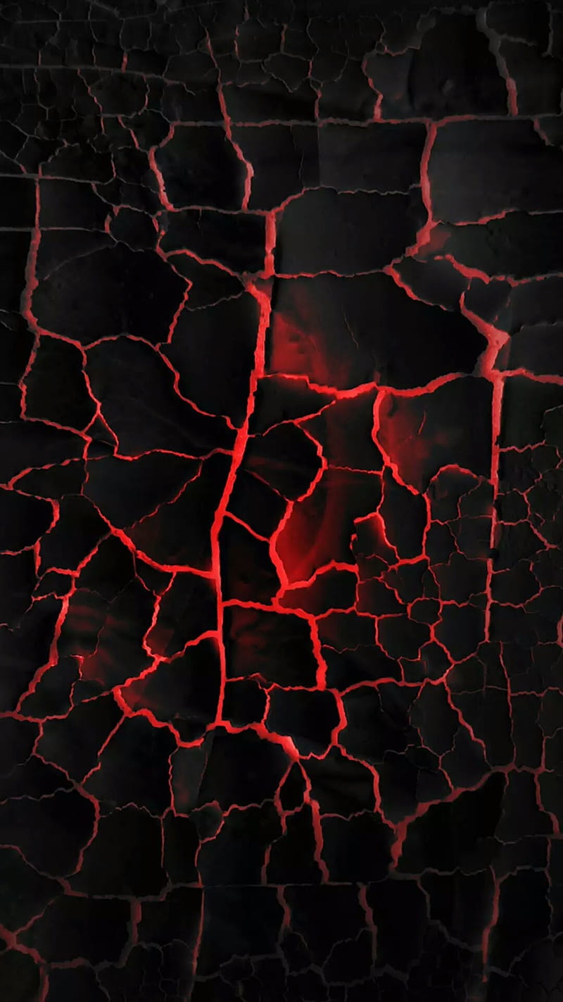 Lava, amoled, black, cracked, fire, marble, marbles, nice, red, screen, HD phone wallpaper