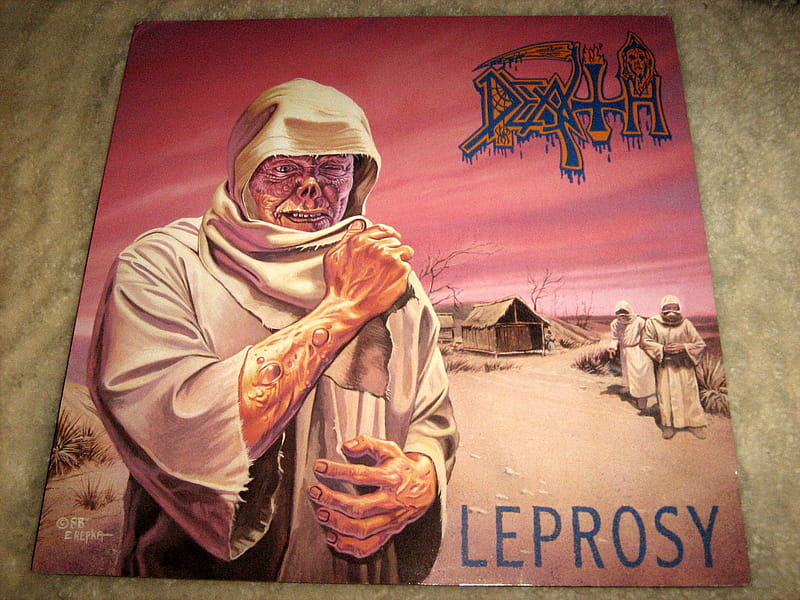 DEATH Leprosy VINYL LP record RARE GREEN LABEL PROMO album EX 1st Pressing 1988, HD wallpaper