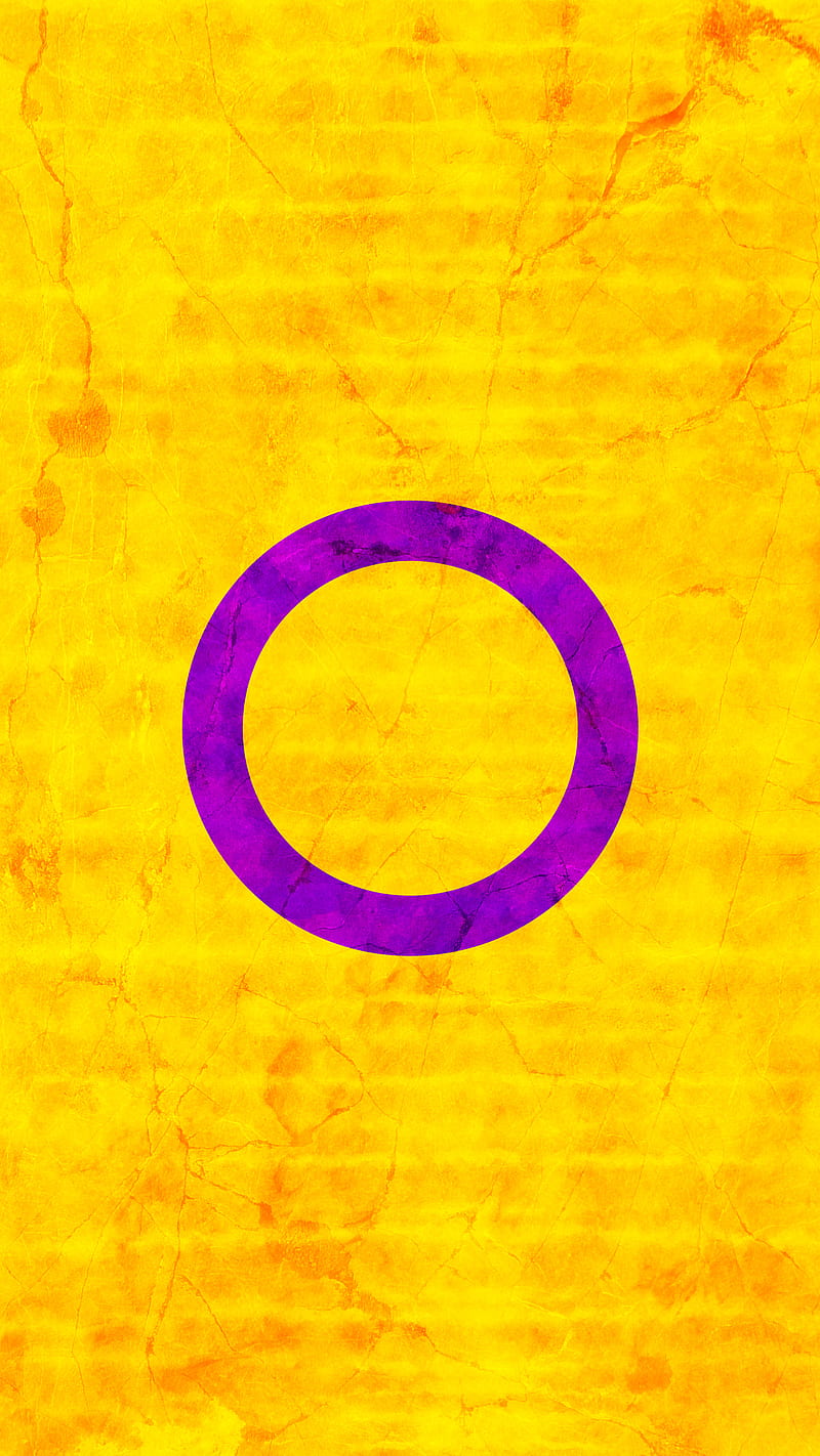 Intersex Flag - Pride, Adoxalinia, June, LGBTI, LGBTQIA, circle, cisgender, color, completeness, diversity, gbt, gender, hermaphrodite, human, intergender, ipsogender, lgbtq, love, month, parade, proud, rights, strong, unbroken, unornamented, violet, wholeness, yellow, HD phone wallpaper