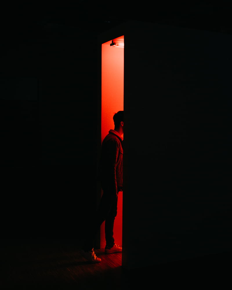 Person Standing on Opened Doorway, HD phone wallpaper