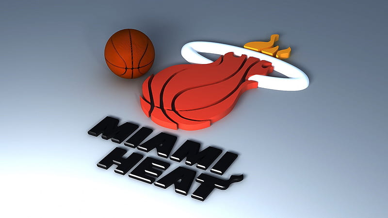 Miami Heat 3D, nba, miami, Miami Heat, lebron james, heat, HD wallpaper