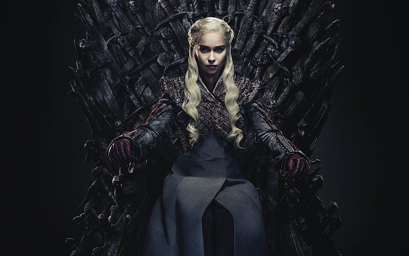 Game of Thrones, 2019, poster, promotional materials, Daenerys Targaryen, Emilia Clarke, characters, HD wallpaper