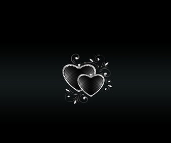 Black heart, art, black, desenho, flirt, heart, love, new, nice, romantic,  HD wallpaper | Peakpx