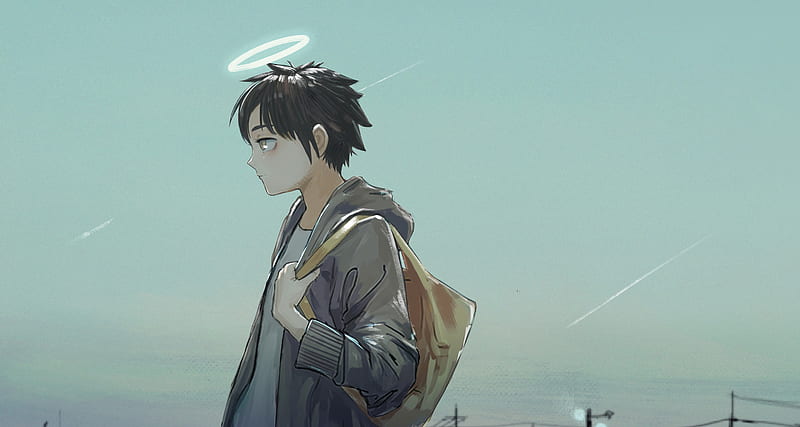 guy, halo, anime, art, HD wallpaper guy, halo, anime, art, HD wallpaper